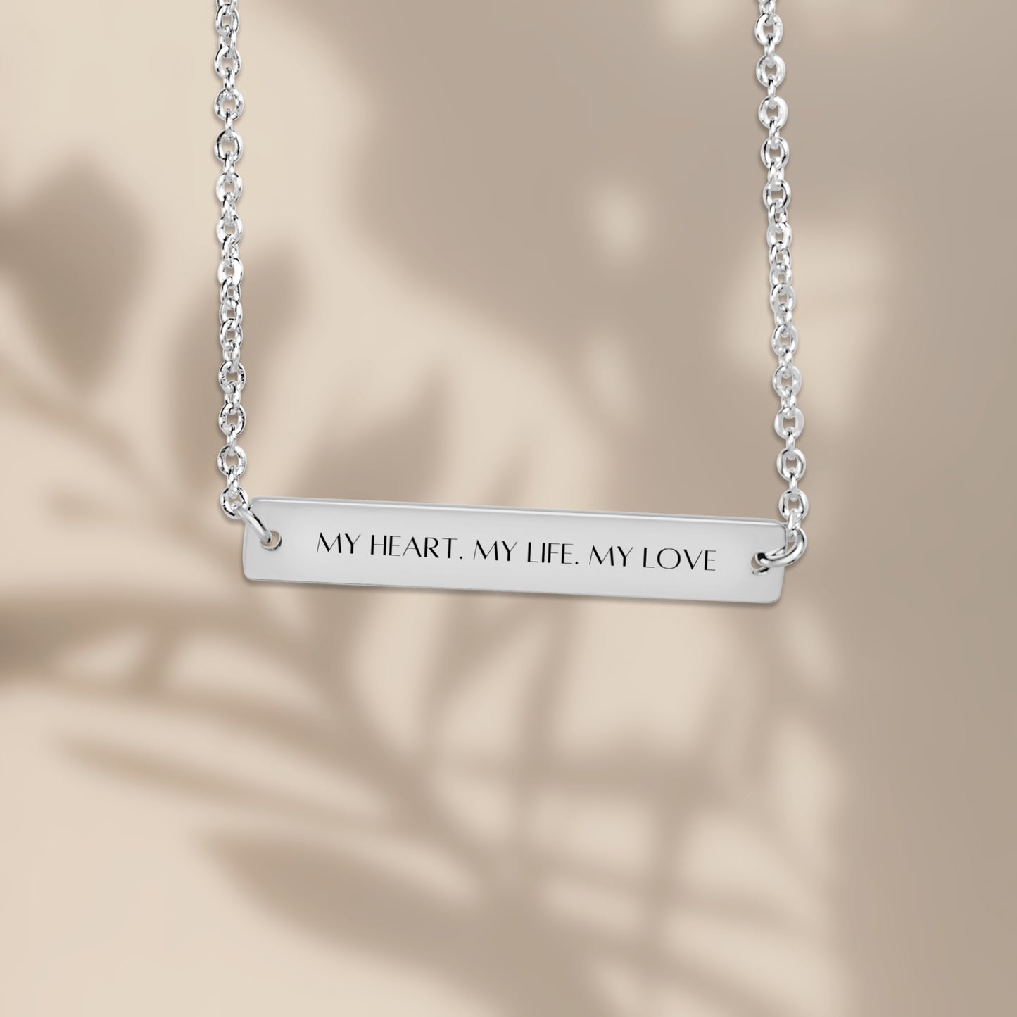 My Smokin Hot Wife Horizontal Bar Necklace - Personalized Gift for Her, Anniversary, Wife Jewelry- Just because.