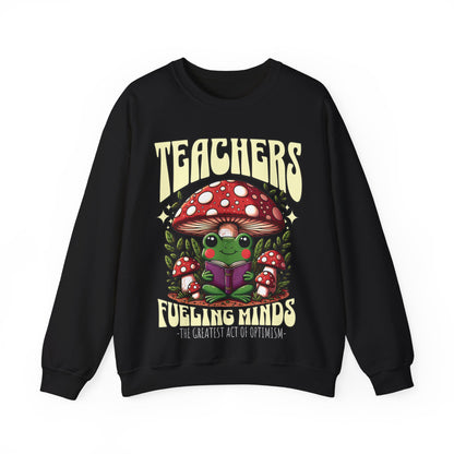 Teachers- Hop into comfort and spread the love with our "Teachers Fueling Minds" sweatshirt!   -Unisex Gift for Teachers-