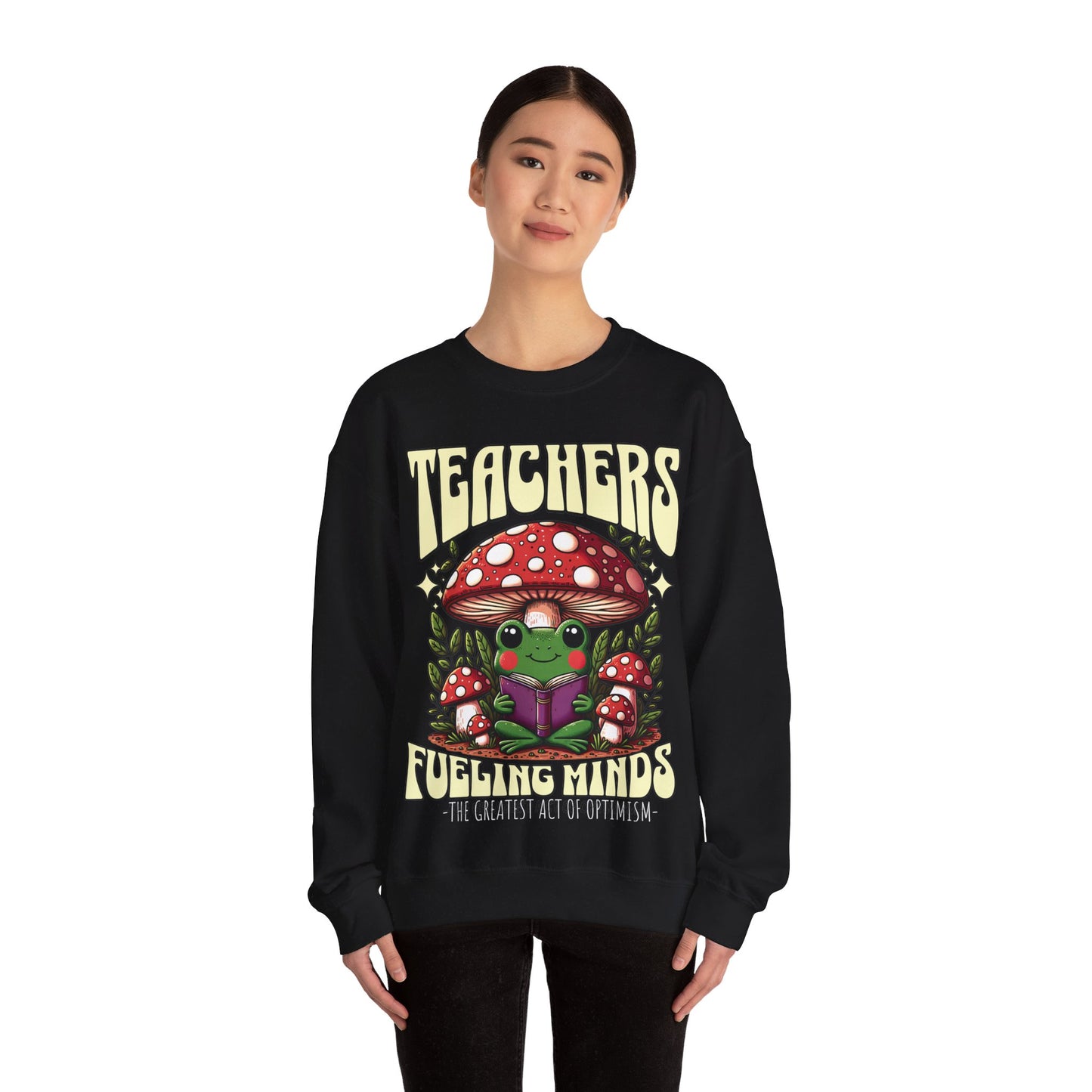 Teachers- Hop into comfort and spread the love with our "Teachers Fueling Minds" sweatshirt!   -Unisex Gift for Teachers-