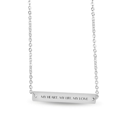 My Smokin Hot Wife Horizontal Bar Necklace - Personalized Gift for Her, Anniversary, Wife Jewelry- Just because.